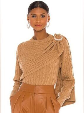 RONNY KOBO Jasper Sweater Size Small Camel Color